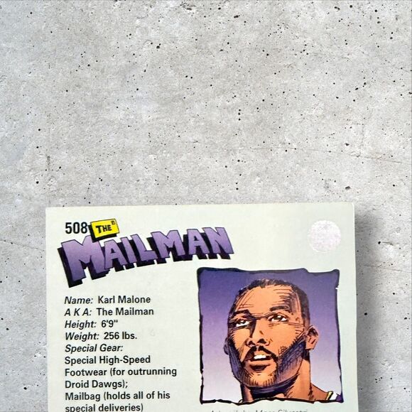 1992-93 Upper Deck Fanimation #508 Karl Malone The Mailman Utah Jazz NBA Card - Picture 4 of 6